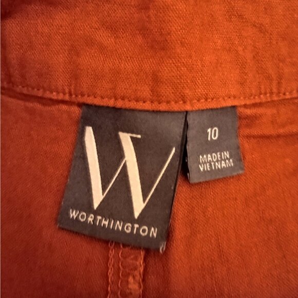 Worthington Womens Shorts, Sz 10, Burnt Orange, Hi Rise, 15", NWOT - Picture 3 of 5